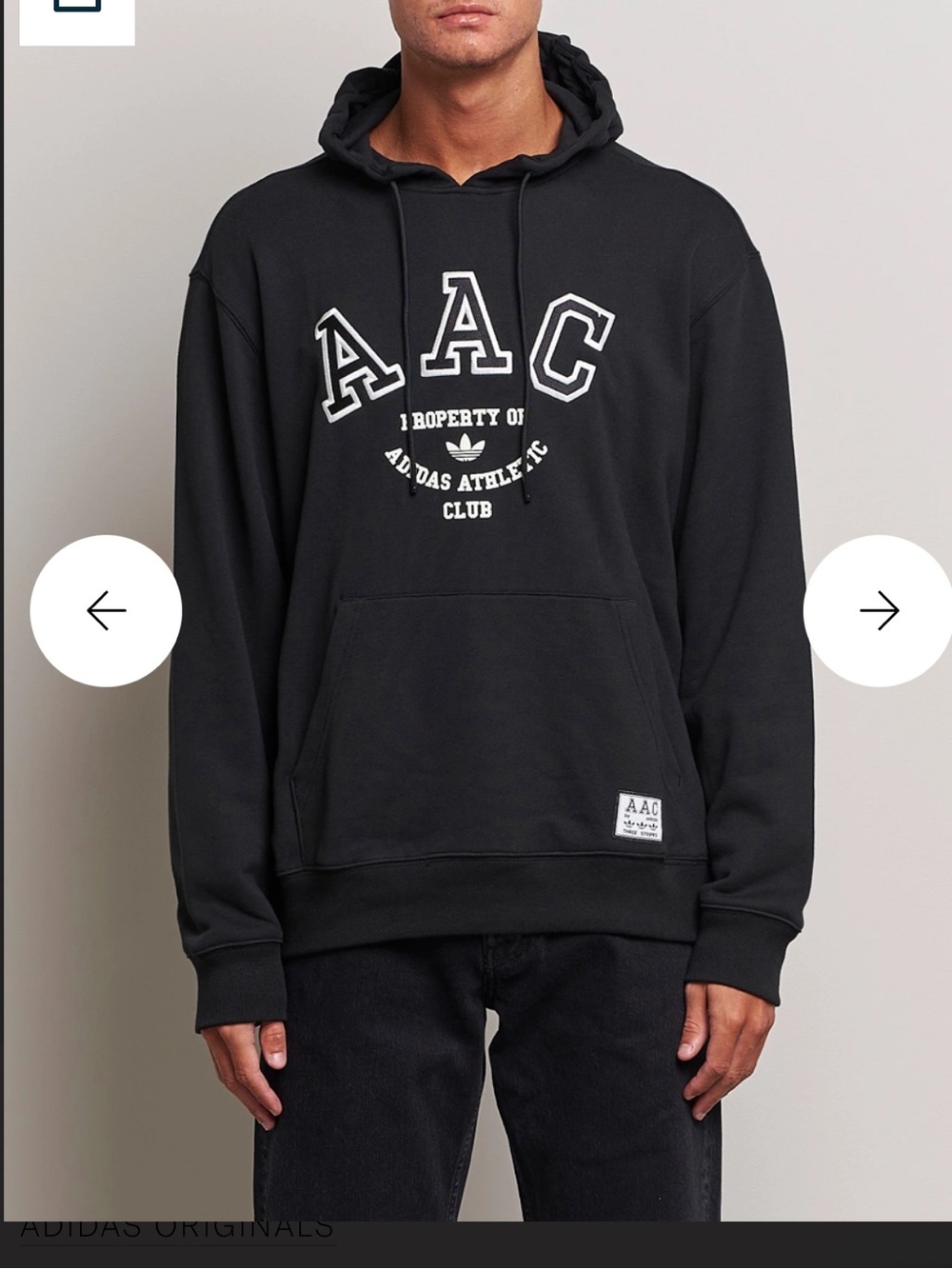 adidas Black AAC Athletic Club Hooded Sweatshirt
